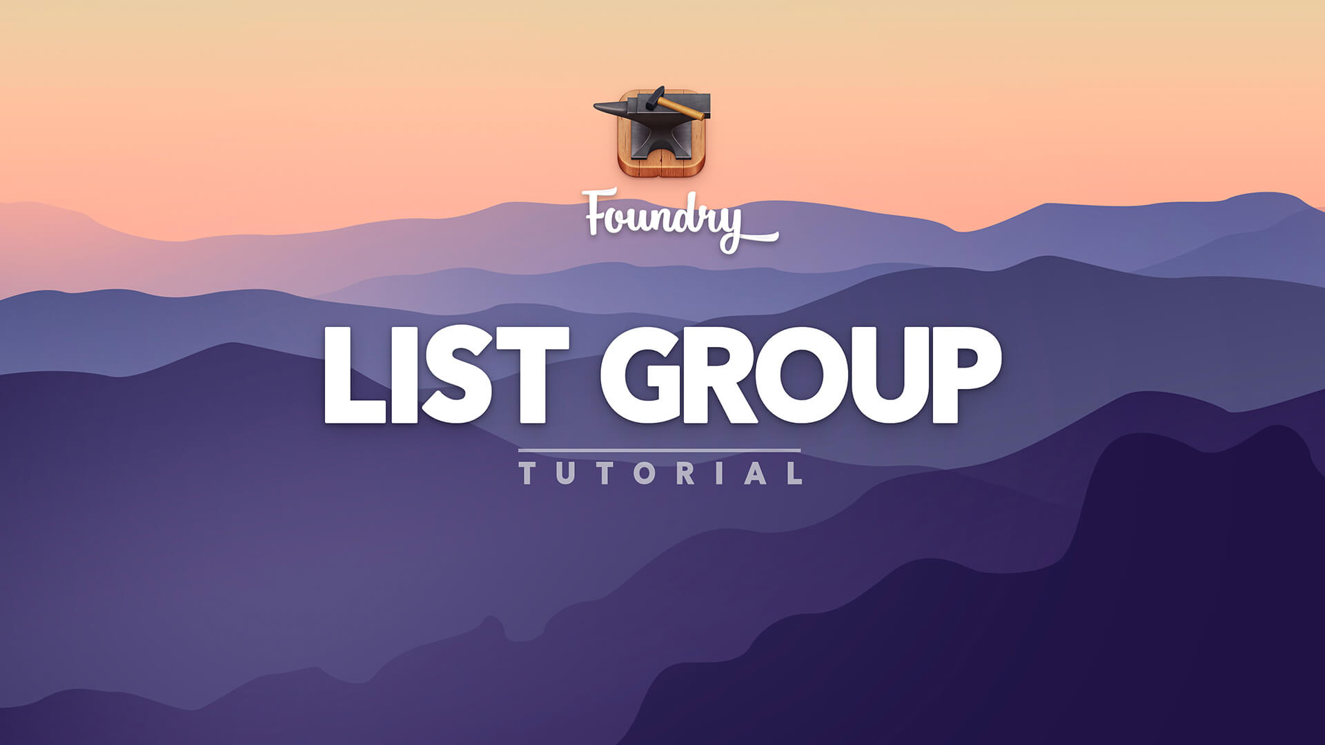 Foundry 3 List Group tutorial video.